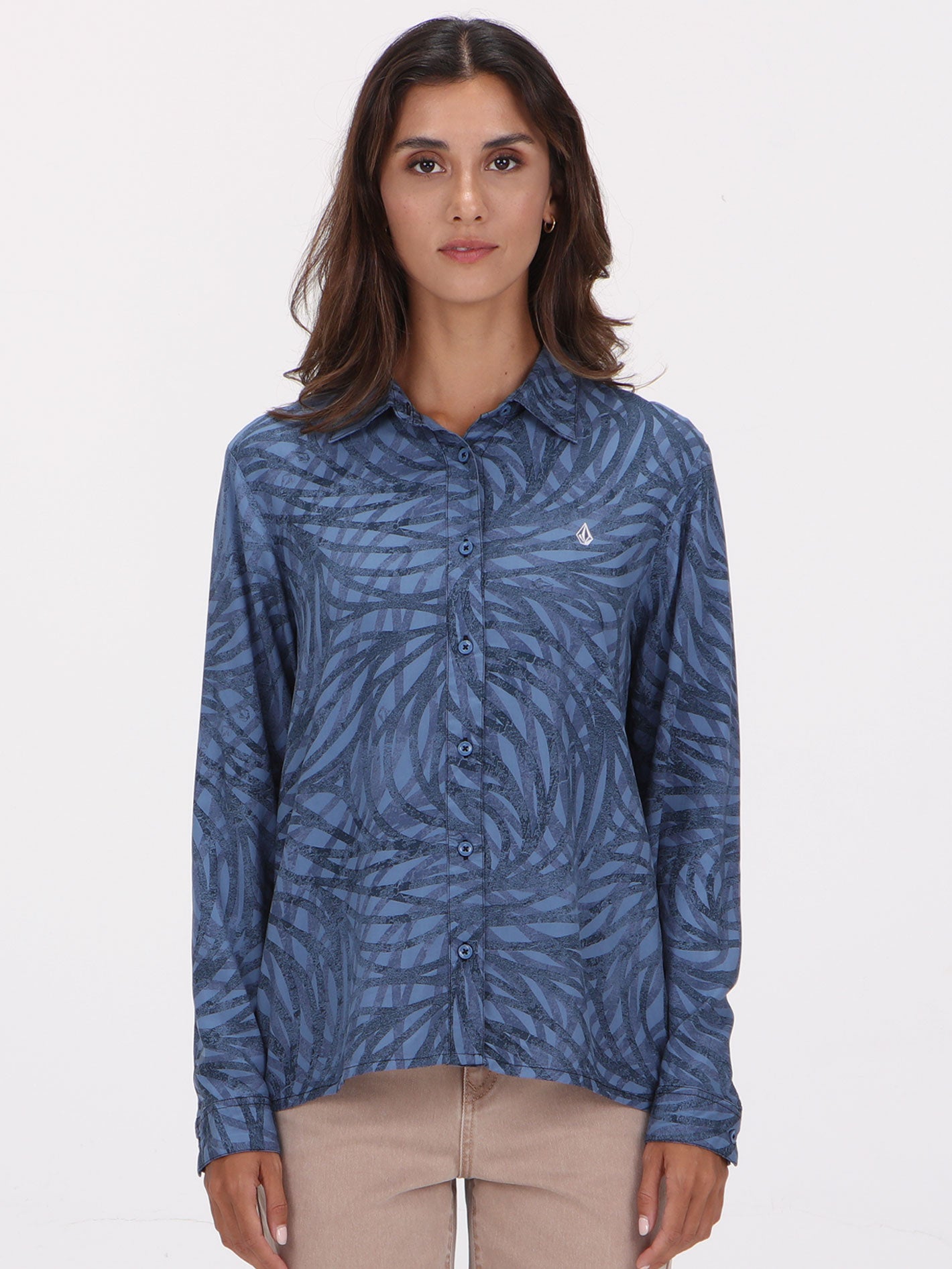 Volcom Equal Long Sleeve Shirt - Blueberry