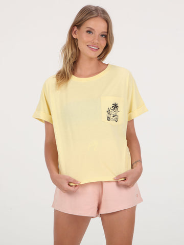 Vario Womens Tee - Dawn Yellow