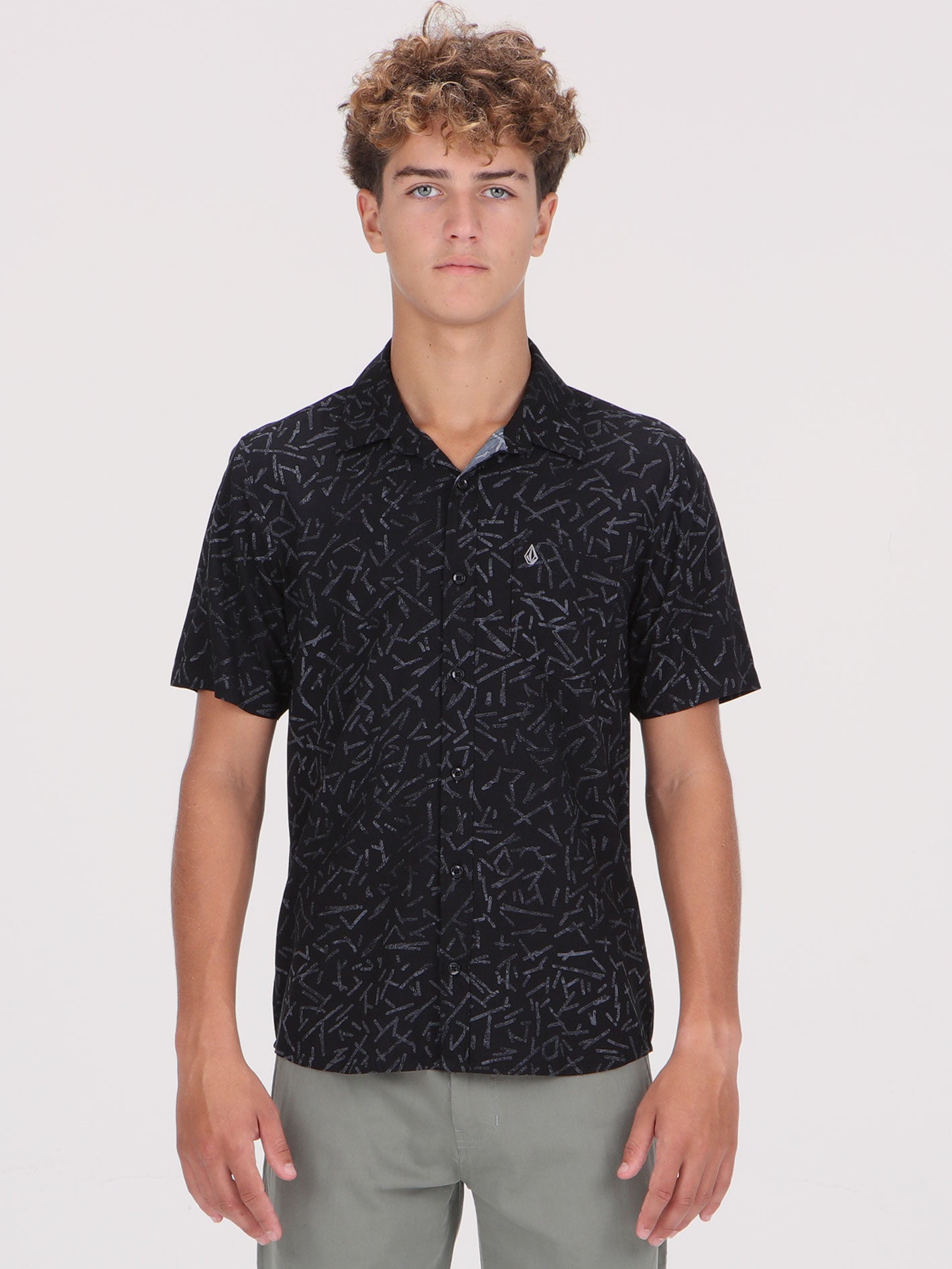 Volcom Gusto Short Sleeve Shirt - Black