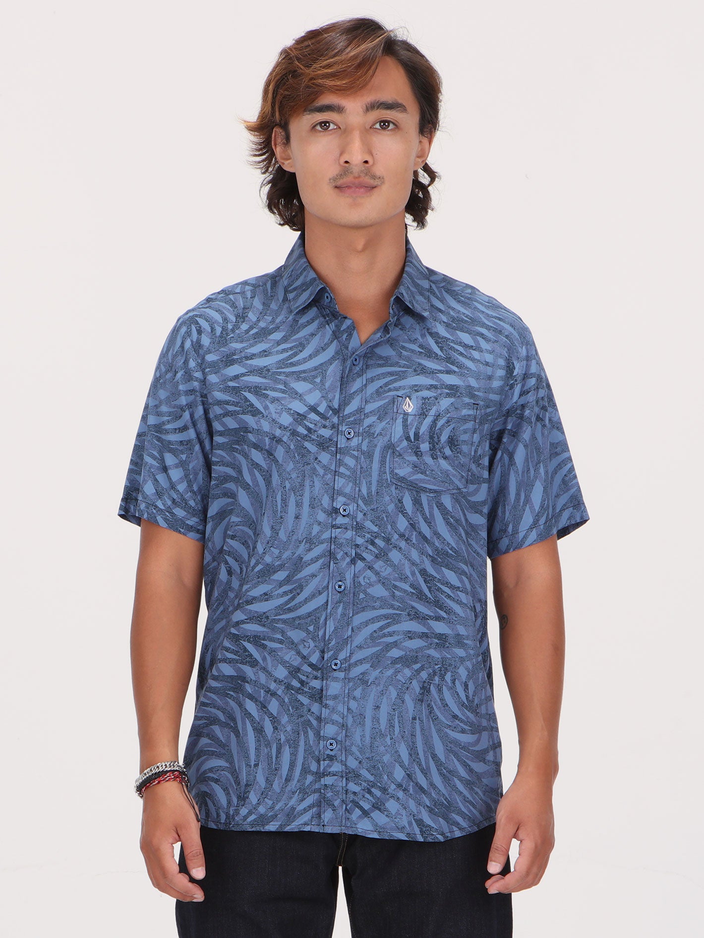 Volcom Equal Short Sleeve Shirt - Blueberry