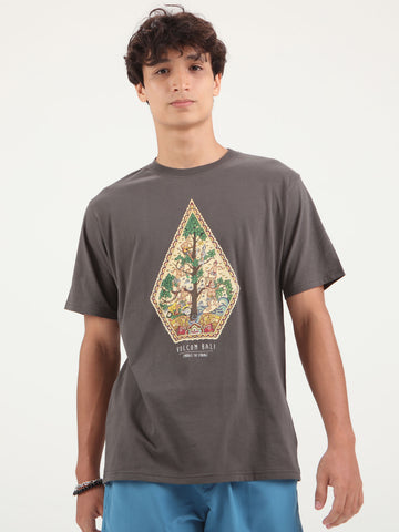 Tree Of Life Tee - Rinsed Black