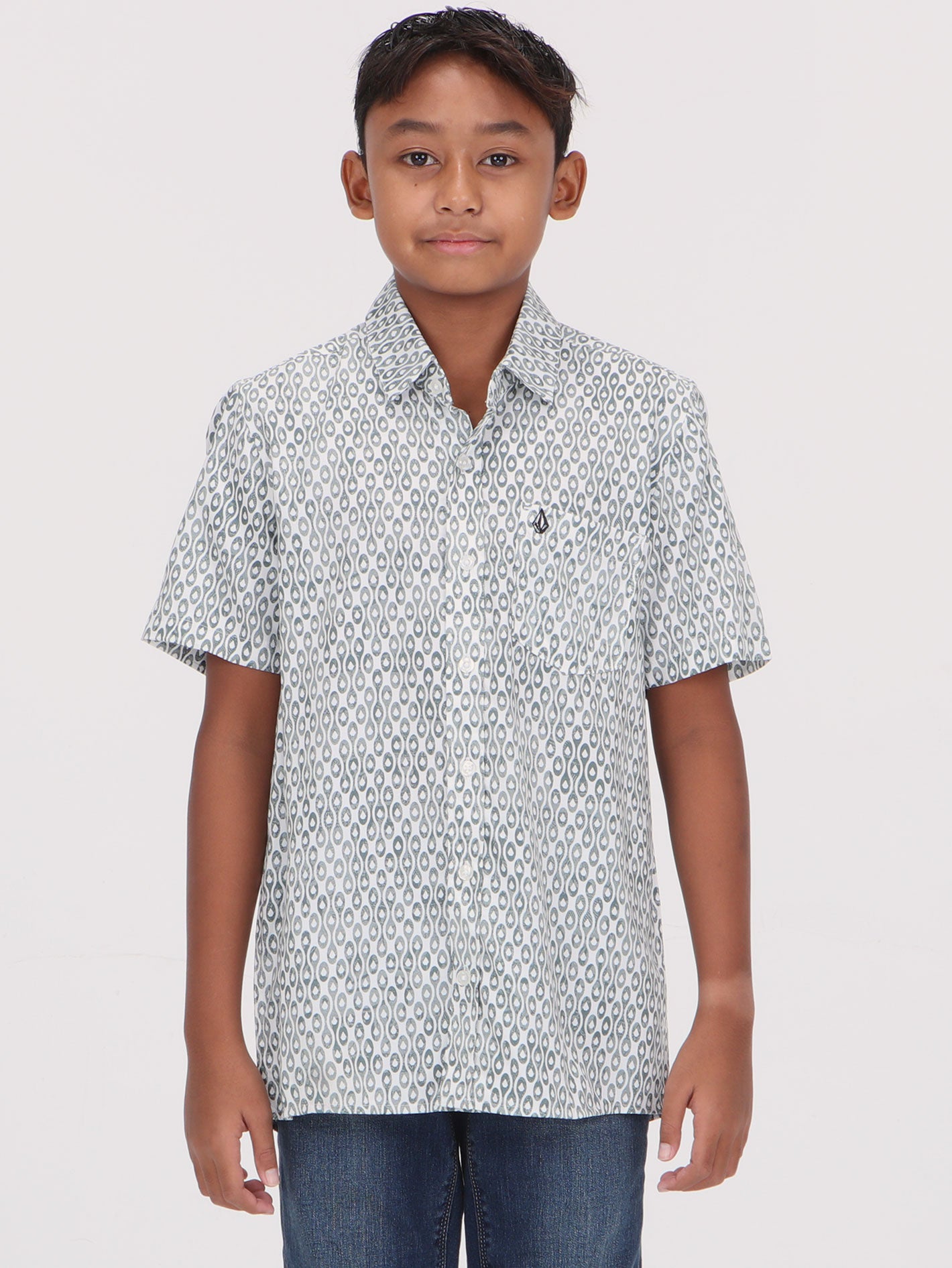 Volcom Big Boys Strummer Short Sleeve Shirt - White