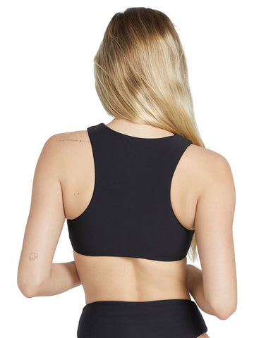 Volcom Simply Seamless High Crop Bikini - Black