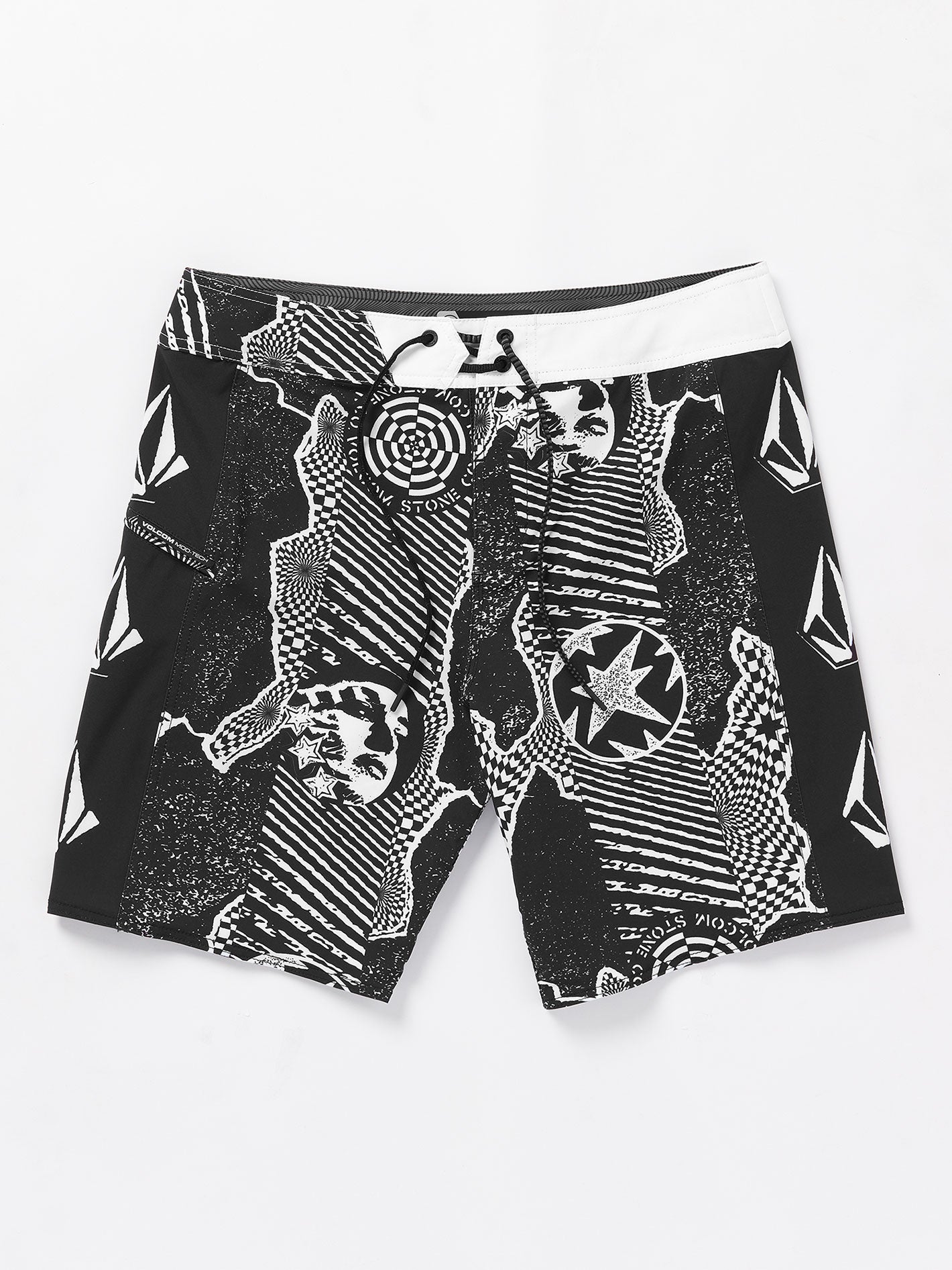 Volcom Lido Iconic Mod 19 Boardshort - Black White