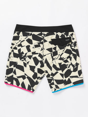 Volcom Lido Print Scallop Mod 19 Boardshort - Black White