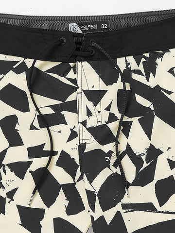 Volcom Lido Print Scallop Mod 19 Boardshort - Black White