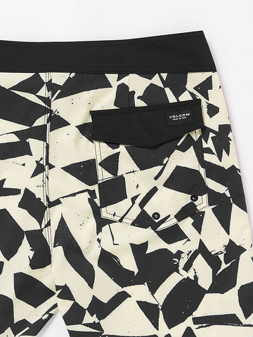 Volcom Lido Print Scallop Mod 19 Boardshort - Black White