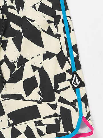 Volcom Lido Print Scallop Mod 19 Boardshort - Black White