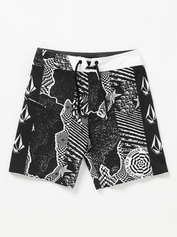 Volcom Big Boys Lido Iconic Mod 16 Boardshort - Black White