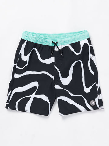 Volcom Big Boys Baffle 15 Boardshort - Black White