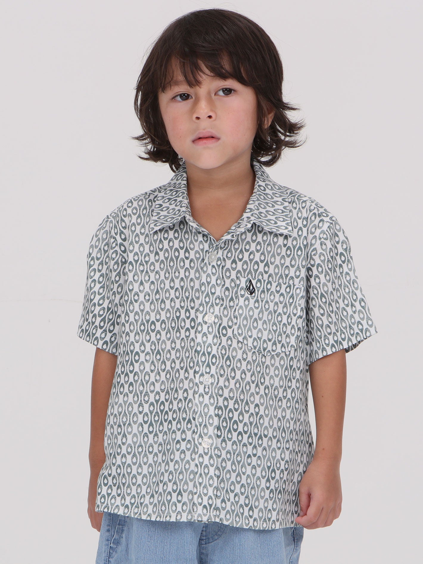 Volcom Little Boys Strummer Short Sleeve  Shirt - White