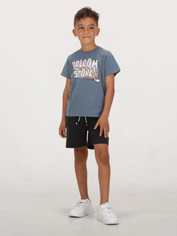 Volcom Little Boys Rainbow Tee - Blue Mirage