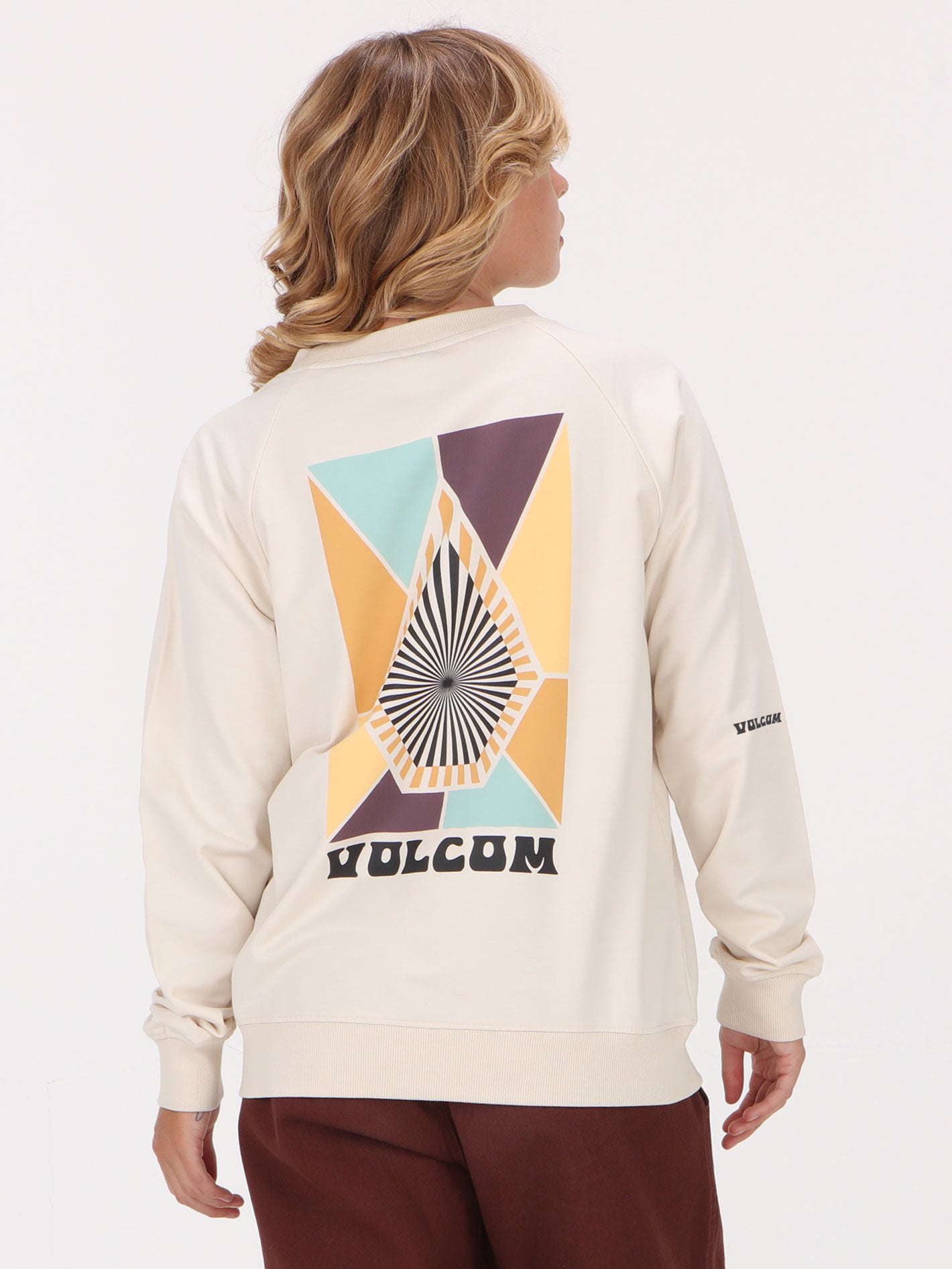 Volcom Stone Magic Boyfriend Crew Long Sleeve Top - Cloud