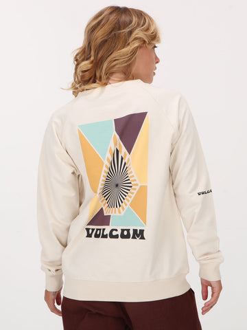 Volcom Stone Magic Boyfriend Crew Long Sleeve Top - Cloud