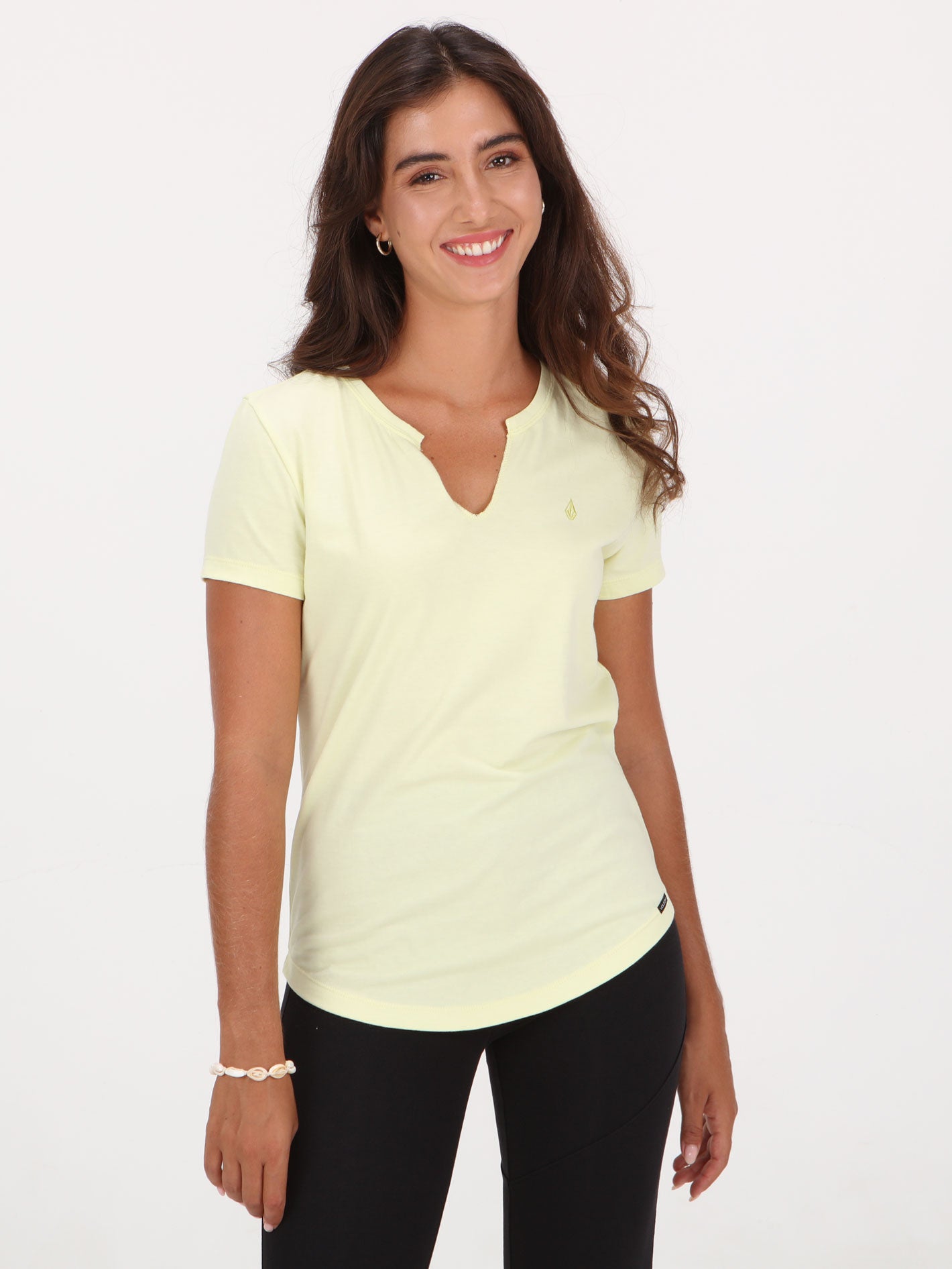 Volcom Split Solid Tee - Lemon