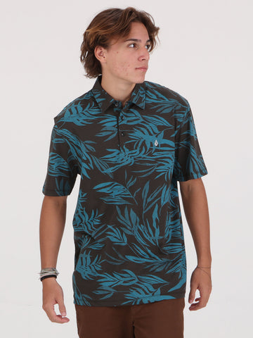 Volcom Bleeding Leaf Polo - Vintage Black