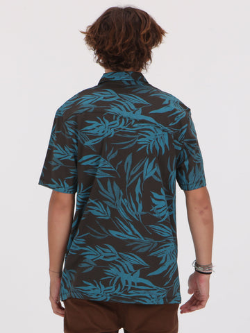 Volcom Bleeding Leaf Polo - Vintage Black