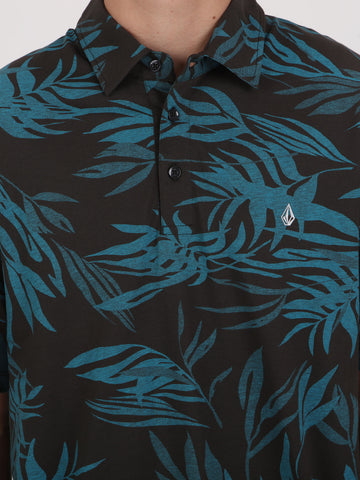 Volcom Bleeding Leaf Polo - Vintage Black