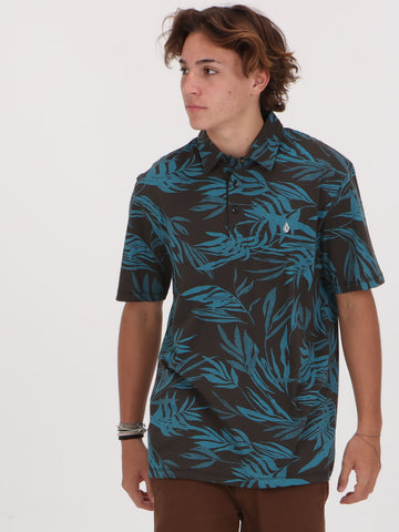 Volcom Bleeding Leaf Polo - Vintage Black