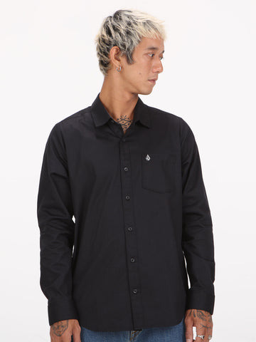 Volcom Everett Solid Long Sleeve Shirt - Black