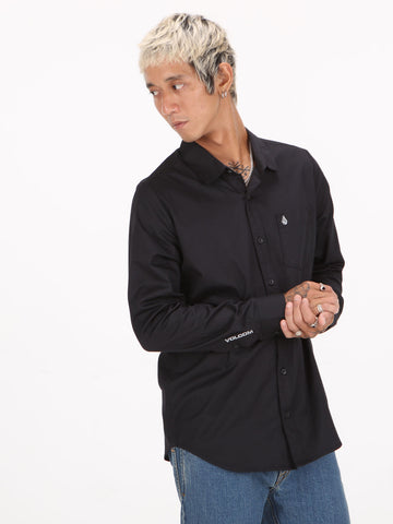 Volcom Everett Solid Long Sleeve Shirt - Black