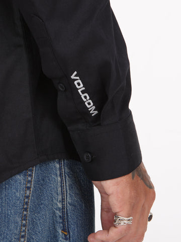 Volcom Everett Solid Long Sleeve Shirt - Black