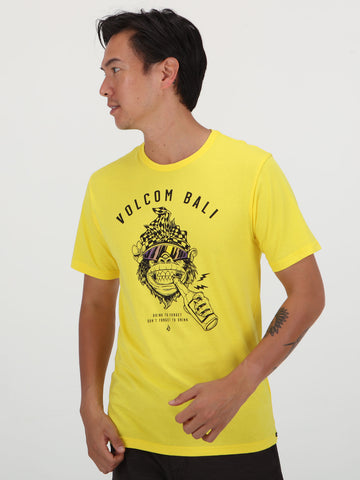  Monkey Drink Tee - Mellow Yellow