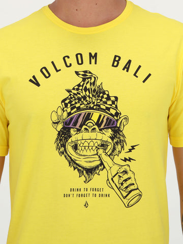  Monkey Drink Tee - Mellow Yellow