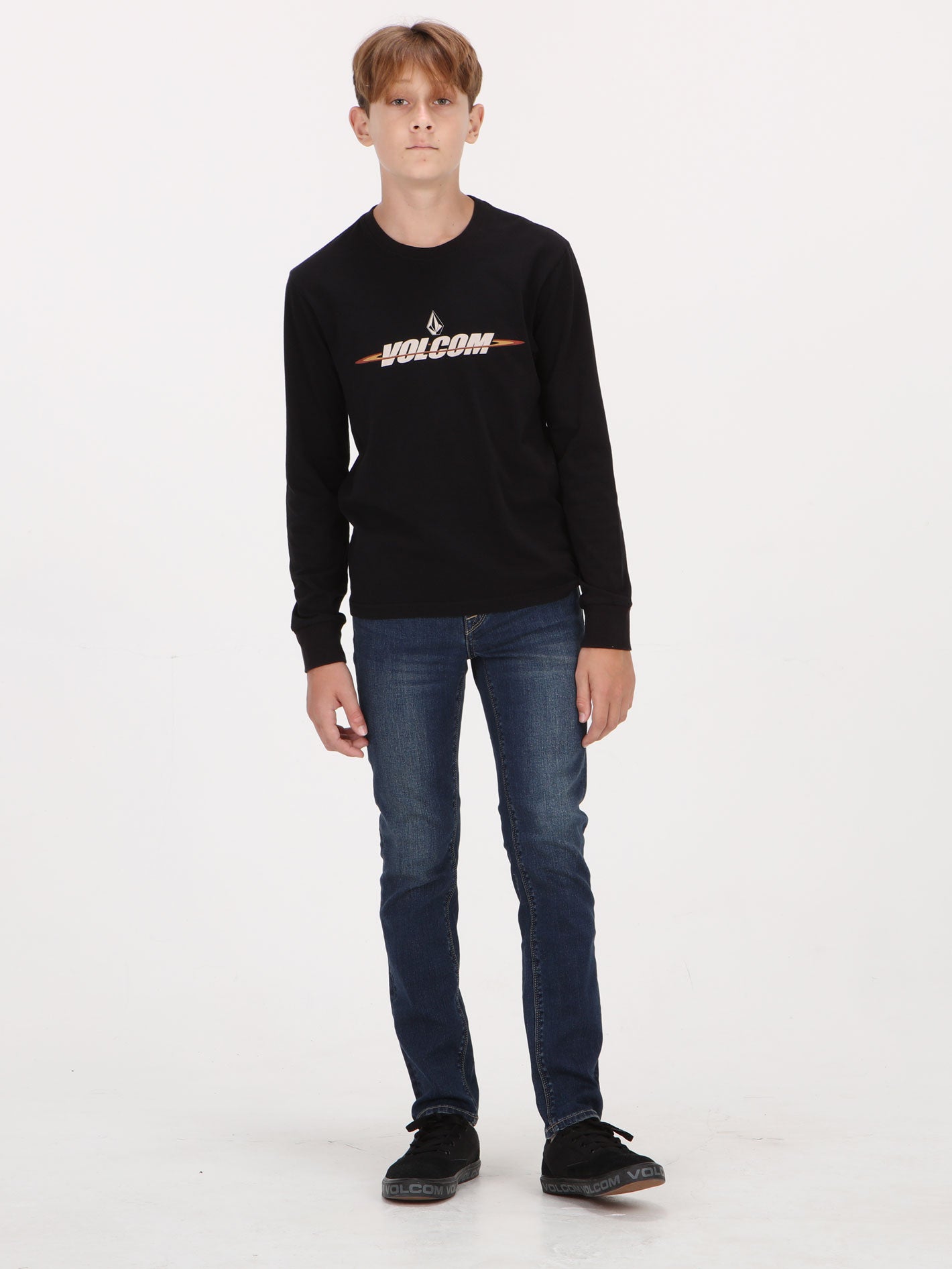 Volcom Big Boys Cheezmoso Long Sleeve Top - Black