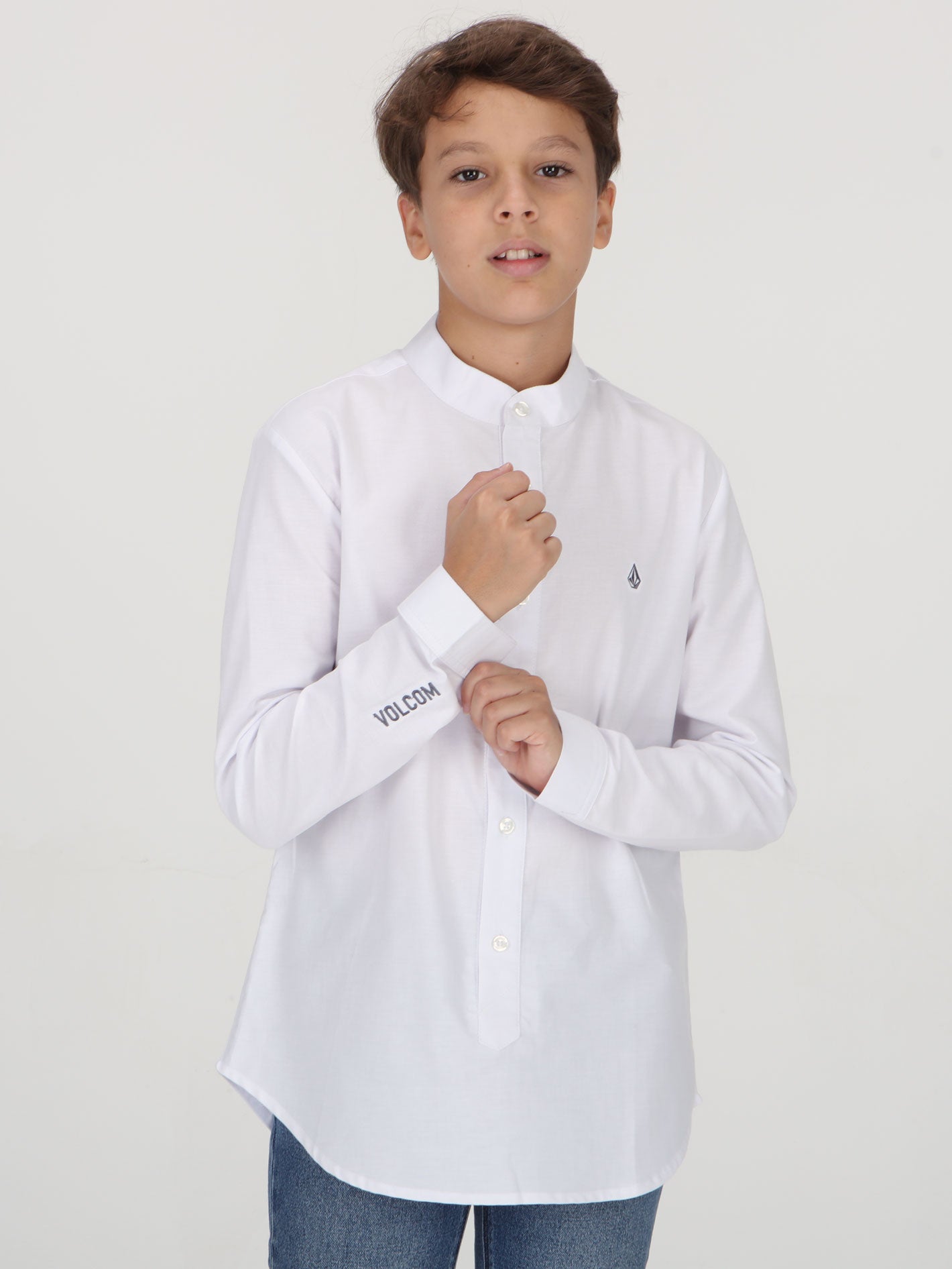 Big Boys Helig Long Sleeve Shirt - White