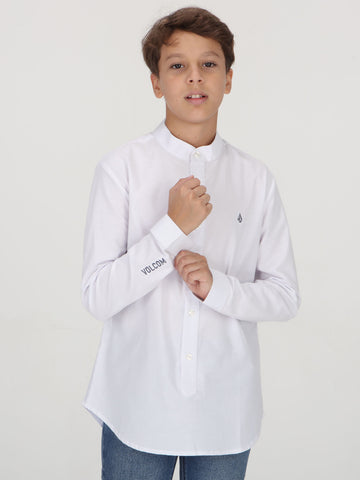 Big Boys Helig Long Sleeve Shirt - White