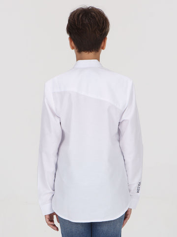 Big Boys Helig Long Sleeve Shirt - White