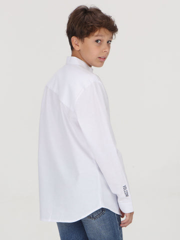 Big Boys Helig Long Sleeve Shirt - White