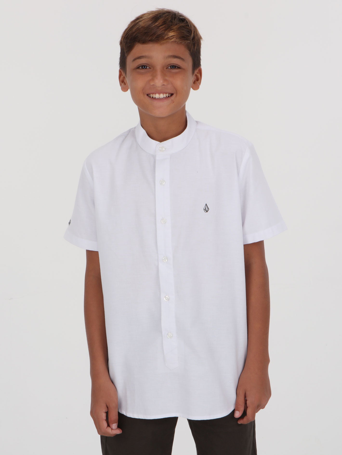 Volcom Big Boys Helig Short Sleeve Shirt - White