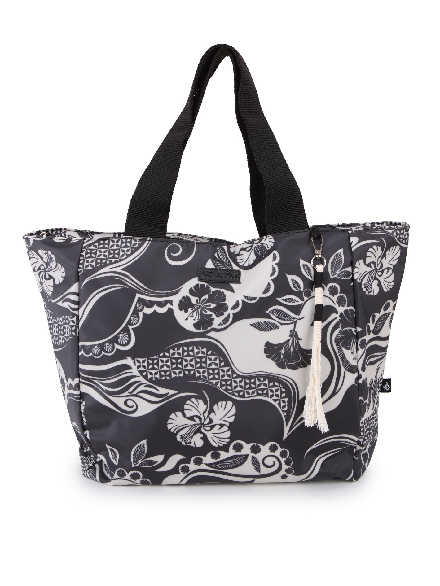 Volcom Bay Bae Beach Tote Bag - Black/White