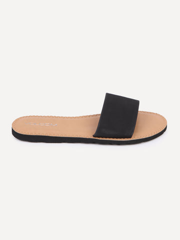 Simple Slide Sandals - Black