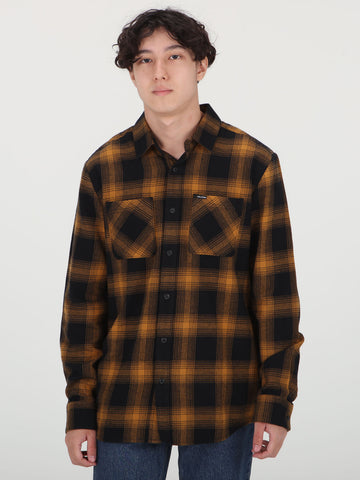 Netastone Flannel Long Sleeve Shirt - Rinsed Black