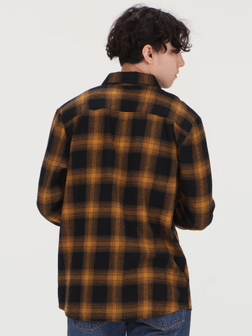 Netastone Flannel Long Sleeve Shirt - Rinsed Black