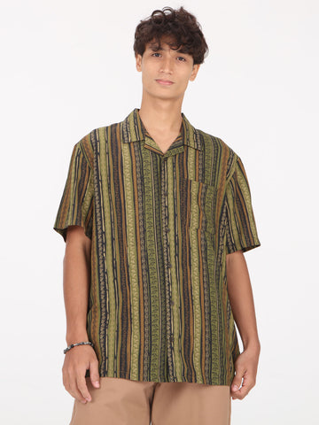 Volcom Skate Vitals Simon Bannerot Short Sleeve Shirt - Dark Khaki