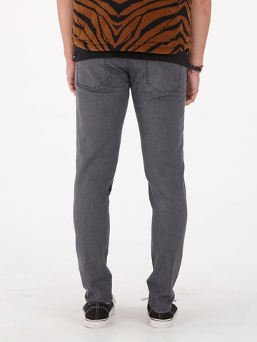 Volcom 2x4 Skinny Tapered Fit Jeans - Easy Enzyme Grey