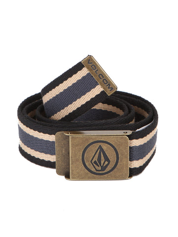 Volcom Circle Webbing Belt - Rinsed Black