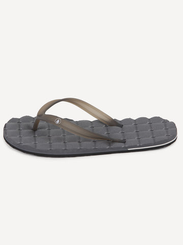 Recliner Rubber 2 Sandals - Black Grey