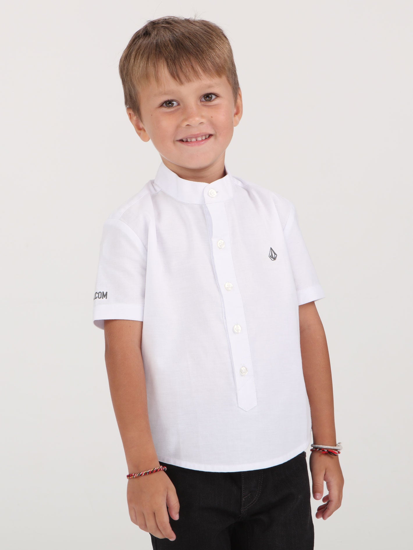 Volcom Little Boys Helig Short Sleeve  Shirt - White